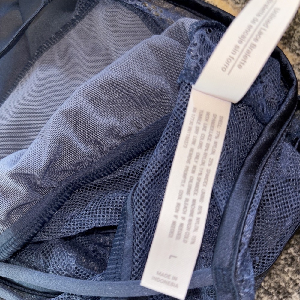 (2) Auden Royal Blue Lace Unlined Bralette Size XL - Picture 6 of 6